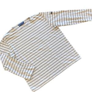 Saint James Long Sleeve Striped Top - Gray